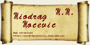 Miodrag Močević vizit kartica